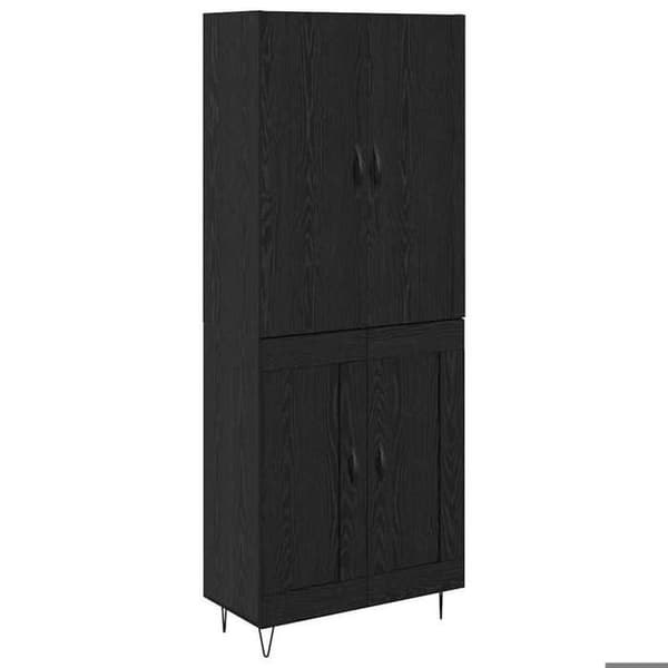 Maison Exclusive - Høj Skab 2 stk Sort Eg 69,5 x 34 x 180 cm