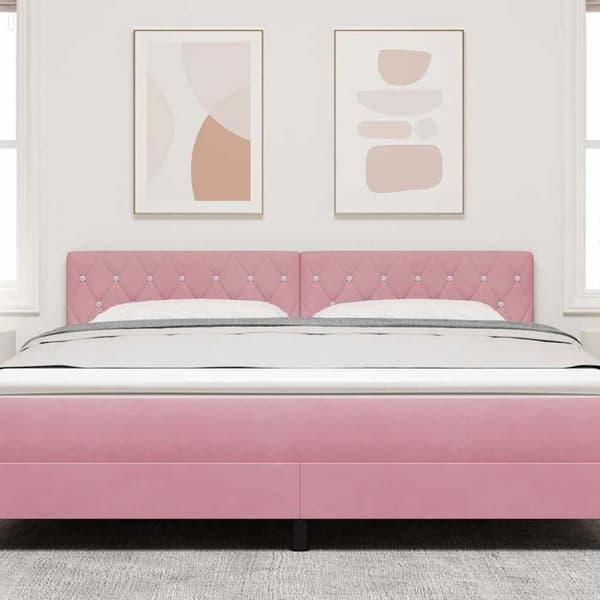 Maison Exclusive - Sänggavel Rosa 180 cm Sammet