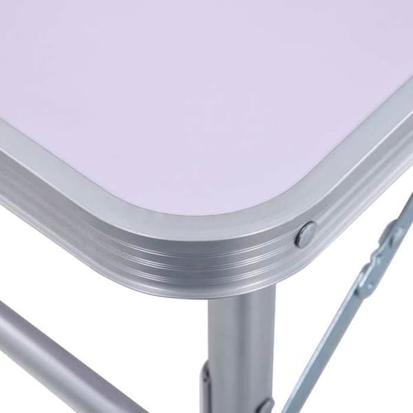 Maison Exclusive - Fällbord för camping Vit Aluminium 60x45 cm Vit