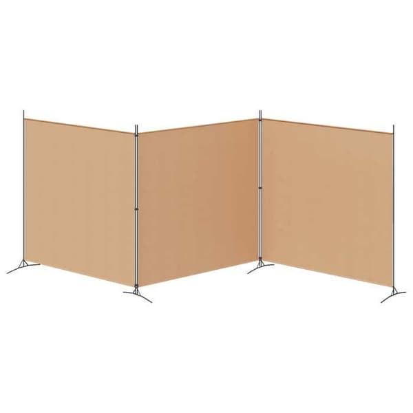 Maison Exclusive - 4-paneler Rumdeler Beige 525 x 180 cm Stof