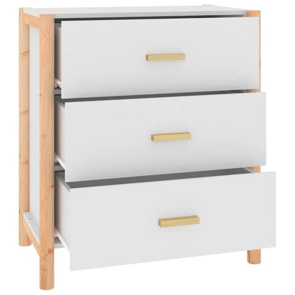 Maison Exclusive - Buffé Vit 62x38x70 cm Ingenjörsträ