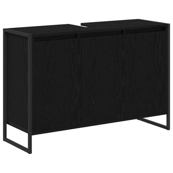 Maison Exclusive - Badeværelsesskab Sort eg 90 x 30 x 60 cm
