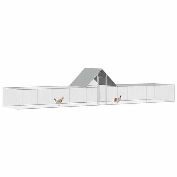 Maison Exclusive - Hönshus 10 x 2 x 2 m Galvaniserat stål