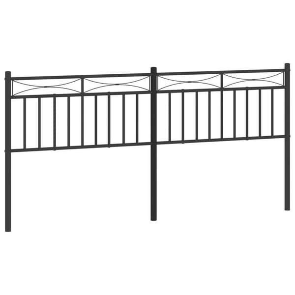 Maison Exclusive - Musta metallinen sängynpääty 193 cm