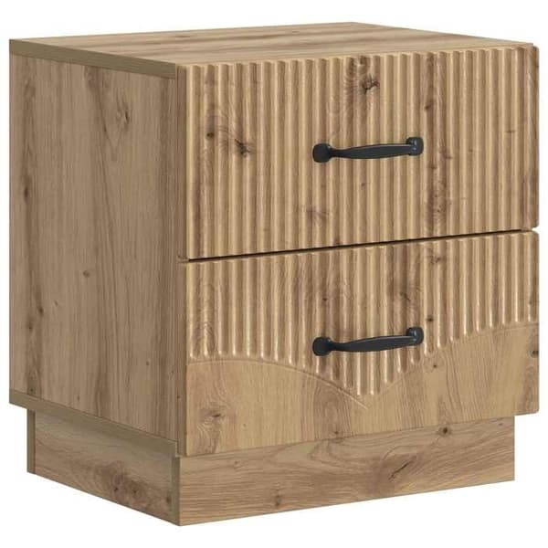 Maison Exclusive - Natbord i håndlavet egetræ 43 x 34,5 x 44,5 cm