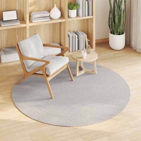 Maison Exclusive - LUGO Sisustustyyny Kermanvärinen ja harmaa Ø 120 CM Polyesteri
