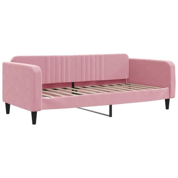 Maison Exclusive - Dagbädd med utdragbar säng rosa 100x200 cm sammet