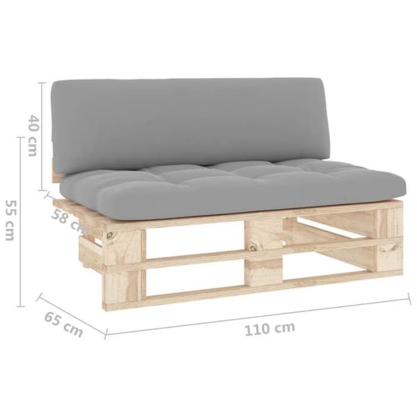 Maison Exclusive - Central soffa trädgårdspalett impregnerad furu