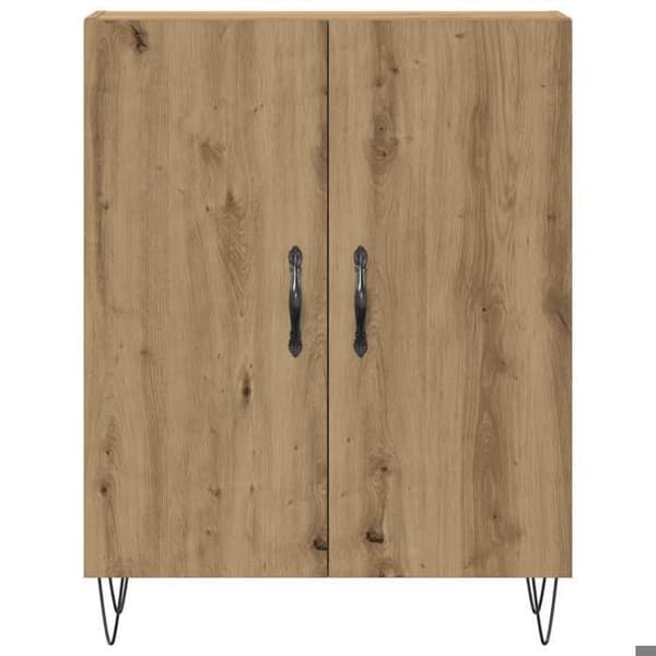 Maison Exclusive - Buffet i håndlavet egetræ 69,5x34x90 cm i ingeniørtræ