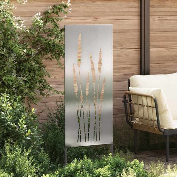 Havelærred - EKSKLUSIV HUS - Sølv Blomster - 50 x 140 cm - Stål - Mat finish Silver