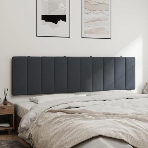 Maison Exclusive - Huvudgavelkudde Hanko mörkgrå 180 cm sammet