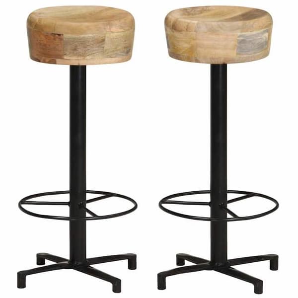 Maison Exclusive - Barstolar set om 2 76 cm massiv mangoträ