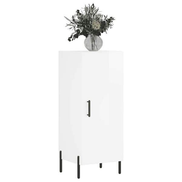 Maison Exclusive - Buffé Vit glänsande 34,5x34x90 cm Ingenjörsträ