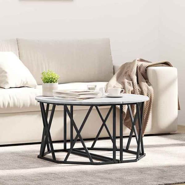 Maison Exclusive - Sohvapöytä Harmaa Sonoma 80 x 80 x 42 cm