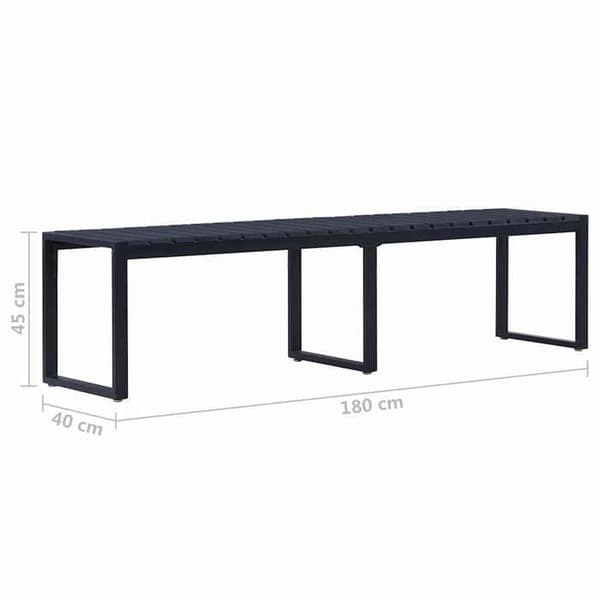 Maison Exclusive - Puutarhapenkki 180 cm PS-paneeli Musta