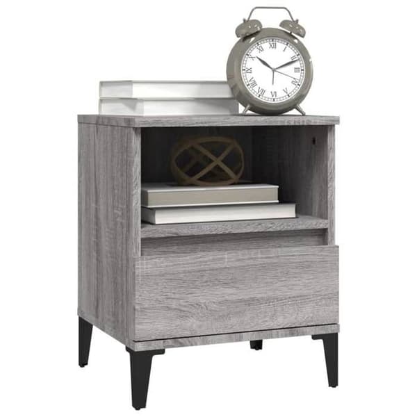Maison Exclusive - Sängbord 2 st Sonoma grå 40x35x50 cm Sonoma grå