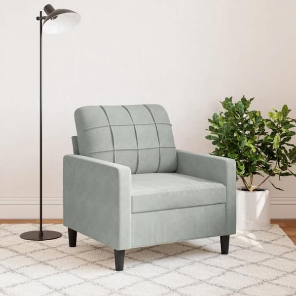 Maison Exclusive - Ljusgrå Fåtölj 60 cm Sammet