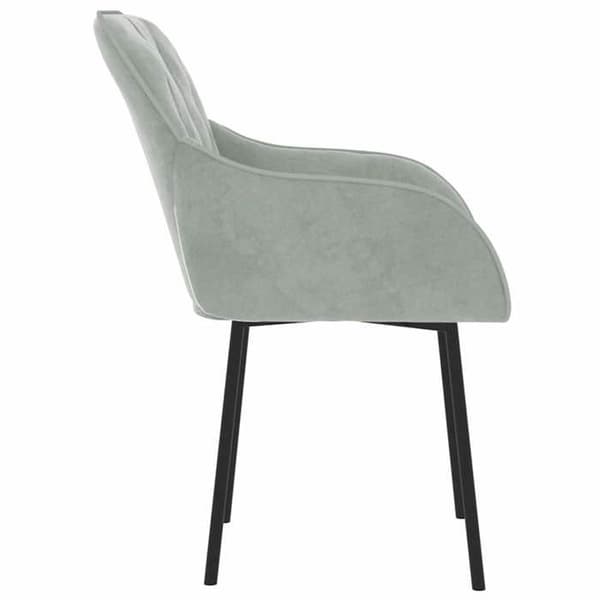 Maison Exclusive - Spisestole sæt af 2 Lys grå Velour Ljusgrått