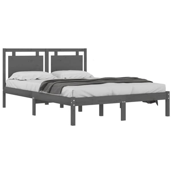 Maison Exclusive - Sengebund uden madras grå 200x200 cm massivtræ Grå