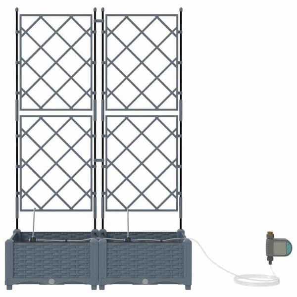 Maison Exclusive - Havekrukke 2 stk Lys grå 80 x 40 x 126 cm PP