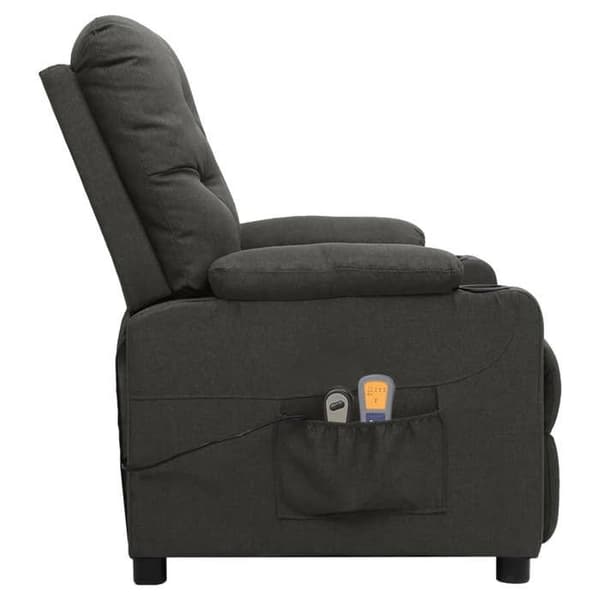 Maison Exclusive - Mörkgrå massagefåtölj i tyg