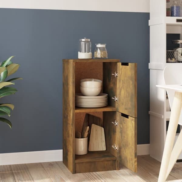 Maison Exclusive - Buffet Røget Eg 30x30x70 cm Ingeniørtræ