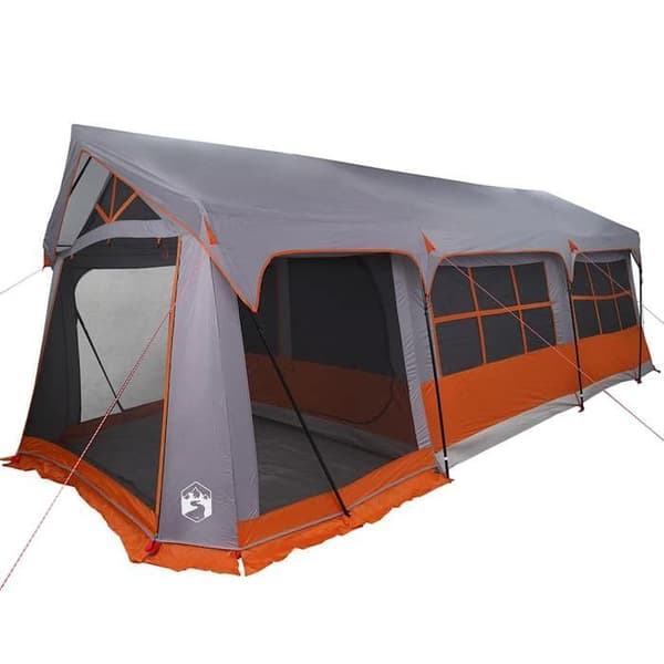 Maison Exclusive - Familie telt Grå og orange 620 x 322 x 240 cm Polyester