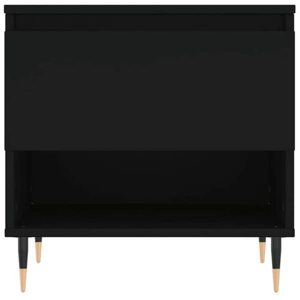 Maison Exclusive - Sort sofabord 50x46x50 cm i ingeniørtræ