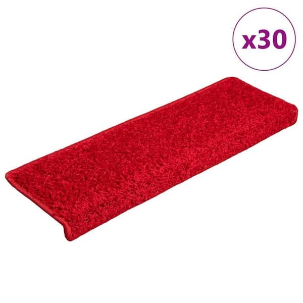 Maison Exclusive - Trappmatta 30 delar 65 x 21 x 4 cm Röd rektangulär kant