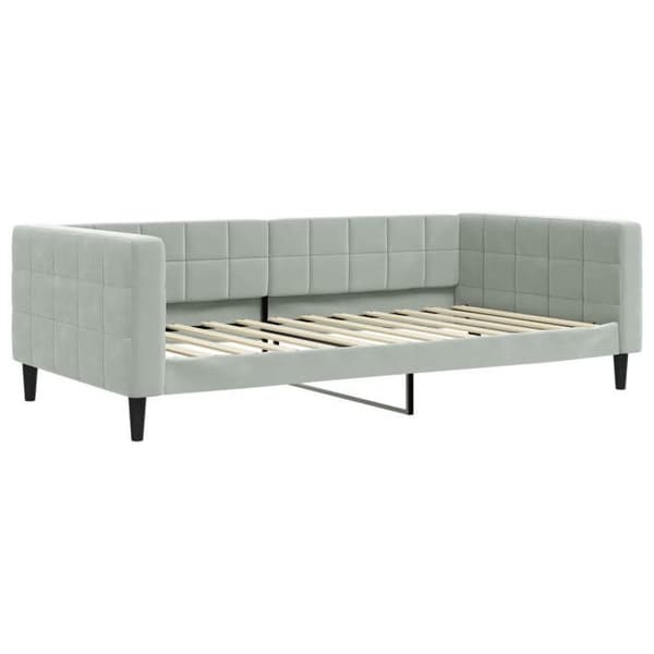 Maison Exclusive - Sengebund uden madras grå 100x200 cm velour