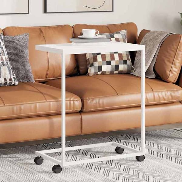 Sido bord - MAISON EXCLUSIVE - Modell ej specificerad - Vit - 55x35x70 cm - Design i C med hjul Vit