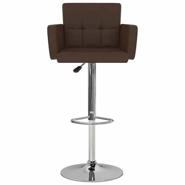 Maison Exclusive - Barstole sæt af 2 brun kunstlæder brun