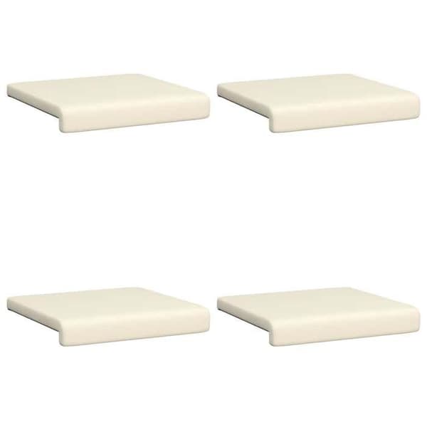 Maison Exclusive - Bänkdyna 4 st Texturerad Sammet Kräm Djup 35 cm