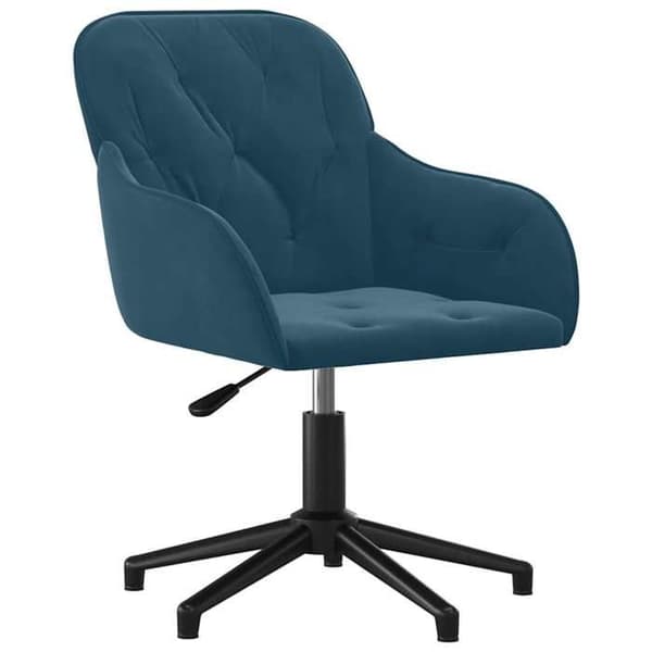Maison Exclusive - Snurrstolar för matbord, set om 2, Blå Sammet