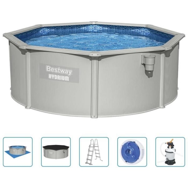 Bestway Hydrium rund pool med inramad ovanjord 360x120 cm120 [cm]