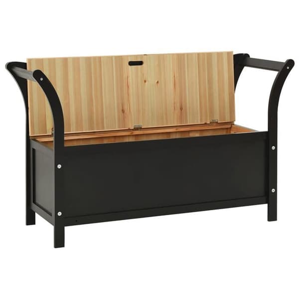 Maison Exclusive - Bänk Svart 107x45x75,5 cm Solid granträ