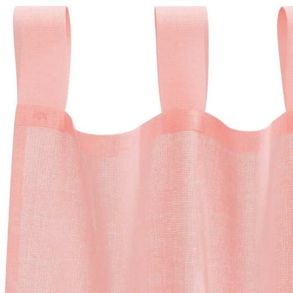 Verho - MAISON EXCLUSIVE - Standard - Vaaleanpunainen - Renkaat - 100% polyesteri Ros