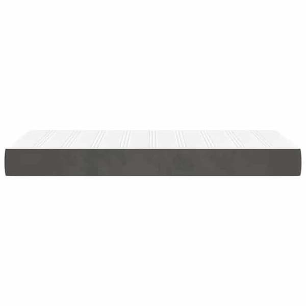 Fjädermadrass - EXKLUSIV HEM - 80x200x20 cm - Grå sammet - Medelhårdhet - 1 plats