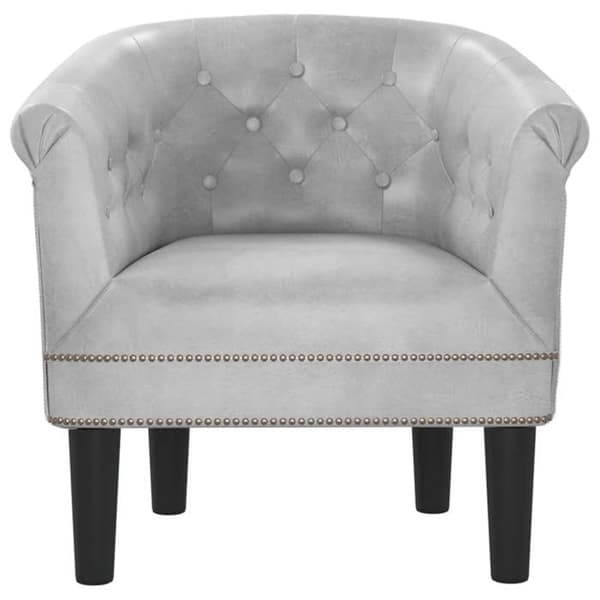 Maison Exclusive - Silverfärgad fåtölj i konstläder Silver