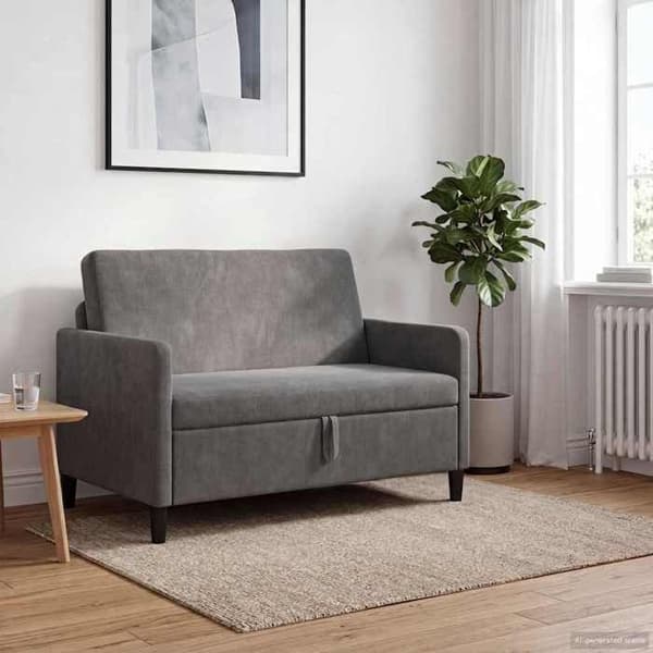 Maison Exclusive - Sofa med opbevaring Mørkegrå 122 x 78 x 87 cm Polyester