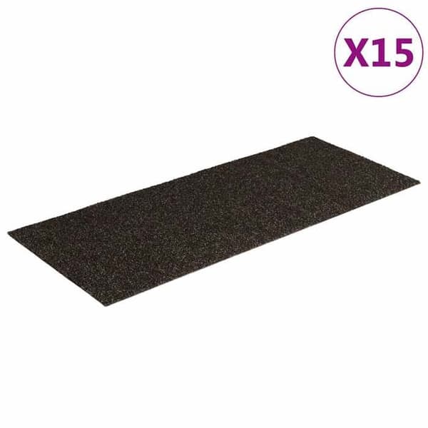 Maison Exclusive - Selvklæbende trappe tæpper 15 stk 60 x 25 cm Mørkebrun Rektangulær