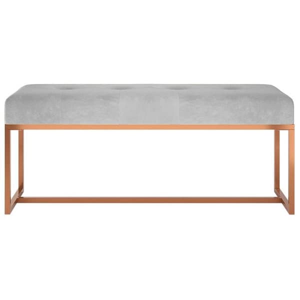 Maison Exclusive - Harmaa penkki 110x36x45 cm sametti