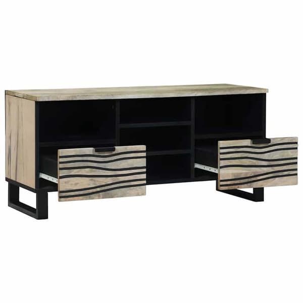 TV-möbel - EXKLUSIV HEM - 100 x 33 x 46 cm - Vit - Ingenjörsträ - Väggmontering Vit