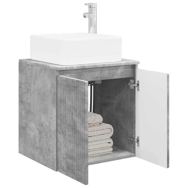 Exklusiv möbel - Väggmonterad handfat Vanity Grå betong 49,5 x 41 x 63 cm