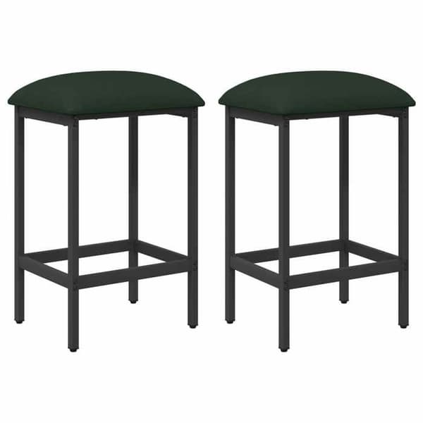Maison Exclusive - Barstol 2 st Mörkgrön 40 x 32 x 74 cm