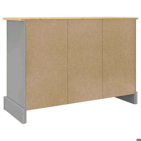 Maison Exclusive - Buffet Corona grå 112x43x78 cm massiv mexicansk fyrretræ Grå