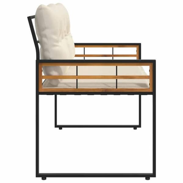 Maison Exclusive - Bäddsoffa i trä 114 x 55 x 77 cm Krämfärgad Rektangulär