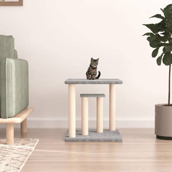Maison Exclusive - Kattträd med ljusgrå plattformar 50 cm