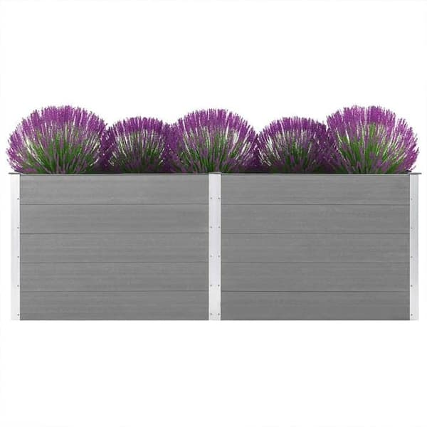Maison Exclusive - Hævet havebed 250x100x91 cm WPC Grå