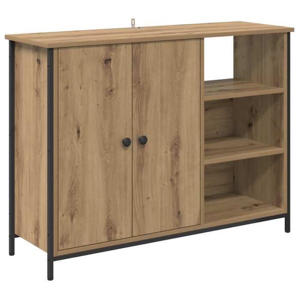 Buffet - EKSKLUSIVT HUS - 100 x 33 x 75 cm - Ingeniørtræ - Brun - Moderne
